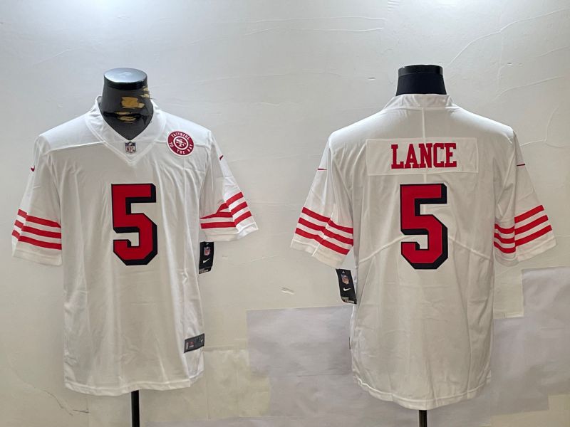 Men San Francisco 49ers #5 Lance White Second generation 2024 Nike Limited NFL Jersey style 3->indianapolis colts->NFL Jersey